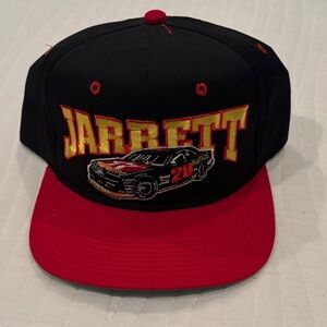 Jarrett Black and Red Racing Snapback Cap
